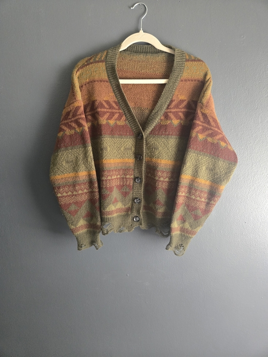 ROMWE Sweaters - Romwe Fairycore Distressed Hem Cardigan Sweater Large